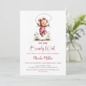We Can Bearly Wait Teddy Bear Baby Shower Kaart (Staand voorkant)