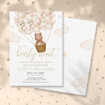 We Can Bearly Wait Teddy Bear Baby Shower