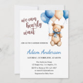 We Can Bearly Wait Teddy Bear Baby Shower  Kaart (Voorkant)