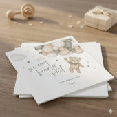 We Can Bearly Wait Teddy Bear Baby Shower Napkins Servet