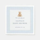 We Can Bearly Wait Teddy Bear Baby Shower Party Servet (Voorkant)