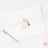 We Can Bearly Wait Teddy Bear Baby Shower Ronde Sticker (Envelop)