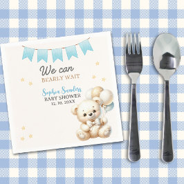 "We Can Bearly Wait! Teddy Bear Baby Shower Servet