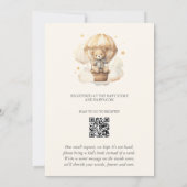 We Can Bearly Wait Teddy Bear Balloon Baby Shower Kaart (Achterkant)