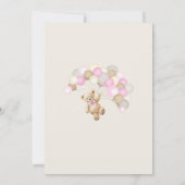 We Can Bearly Wait Teddy Bear Girl Baby Shower Kaart (Achterkant)