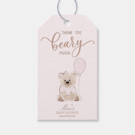 We Can Bearly Wait Teddy Bear Pink Baby Shower Cadeaulabel