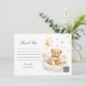 We can Bearly Wait Teddy Bear Thank You Card Kaart (Staand voorkant)