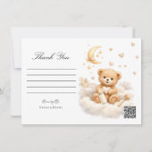 We can Bearly Wait Teddy Bear Thank You Card Kaart (Voorkant)