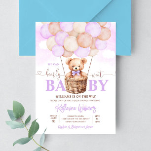 We Can Bearly Wait Teddybeer Baby Borrel Kaart