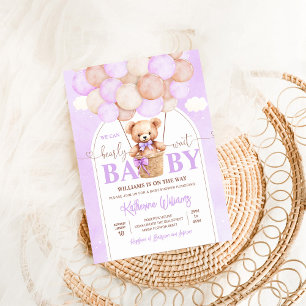 We Can Bearly Wait Teddybeer Baby Borrel Kaart