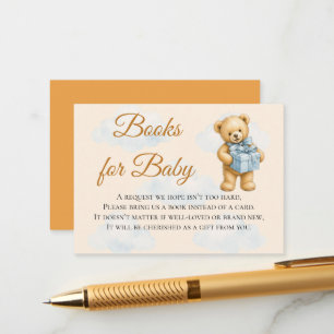 We Can Bearly Wait Teddybeer Baby Jongens Shower Informatiekaartje