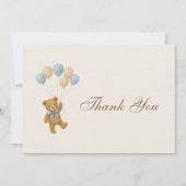 We Can Bearly Wait Teddybeer Babyshower Bedankkaart (Voorkant)