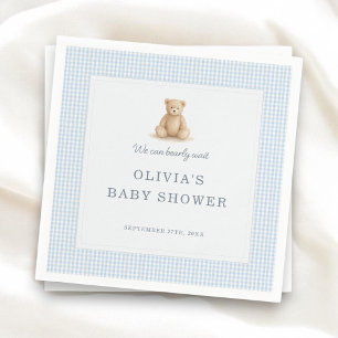 We Can Bearly Wait Teddybeer Babyshower Feestje Servet