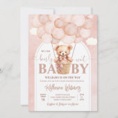 We Can Bearly Wait Teddybeer Babyshower Kaart (Voorkant)