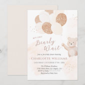 We Can Bearly Wait | Teddybeer Babyshower Kaart (Voorkant / Achterkant)
