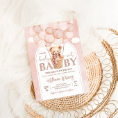 We Can Bearly Wait Teddybeer Babyshower Kaart