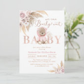 We Can Bearly Wait Teddybeer Babyshower Kaart (Staand voorkant)