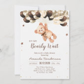 We Can Bearly Wait Teddybeer Babyshower Kaart (Voorkant)