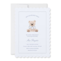 We Can Bearly Wait Teddybeer Blauw Baby Borrel