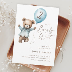 We Can Bearly Wait Teddybeer Jongens Verjaardagsfe Kaart