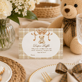 We Can Bearly Wait Teddybeer Luier Raffle Informatiekaartje