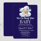 We Can Bearly Wait Thema Baby Shower Uitnodiging (Voorkant / Achterkant)