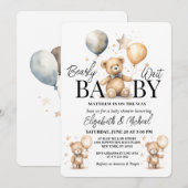 We Can Bearly Wait Theme Baby Shower Invitation Kaart (Voorkant / Achterkant)