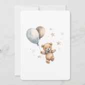 We Can Bearly Wait Theme Baby Shower Invitation Kaart (Achterkant)