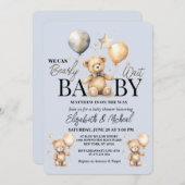 We Can Bearly Wait Theme Baby Shower Invitation Kaart (Voorkant / Achterkant)