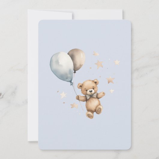 We Can Bearly Wait Theme Baby Shower Invitation Kaart (Achterkant)