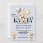 We Can Bearly Wait Theme Baby Shower Invitation Kaart (Voorkant)