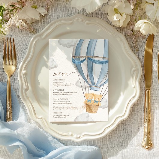 We Can Bearly Wait Tweeling Baby Borrel  Menu