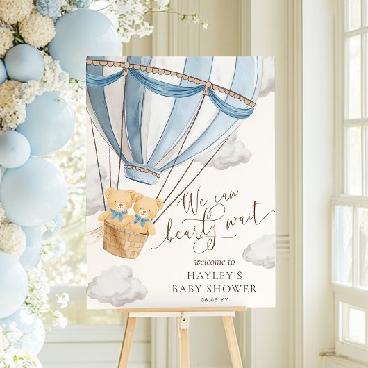 We Can Bearly Wait Tweeling Baby Borrel Poster