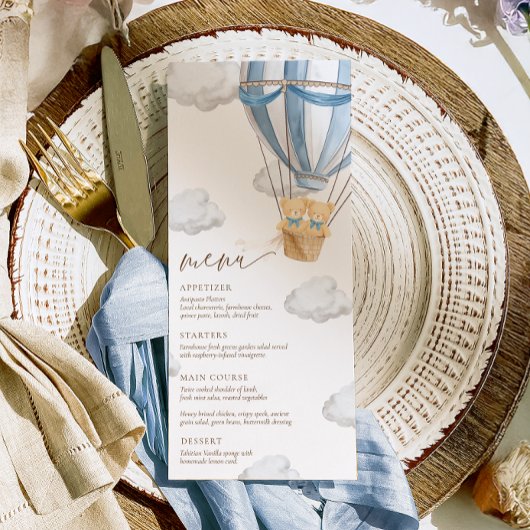 We Can Bearly Wait Tweeling Baby Shower  Menu