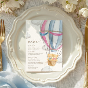 We Can Bearly Wait Tweeling Baby Shower  Menu