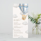 We Can Bearly Wait Tweeling Baby Shower  Menu (Staand voorkant)