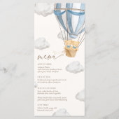 We Can Bearly Wait Tweeling Baby Shower  Menu (Voorkant)