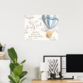 We Can Bearly Wait Tweeling Baby Shower Welkom Poster (Thuiskantoor)