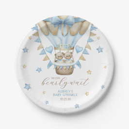 We Can Bearly Wait Tweeling Jongen Baby Sprinkle Papieren Bordje