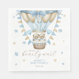 We Can Bearly Wait Tweeling Jongen Baby Sprinkle Servet