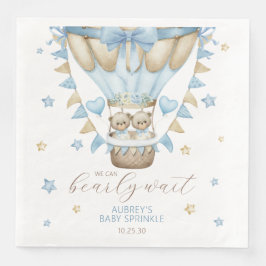 We Can Bearly Wait Tweeling Jongen Baby Sprinkle Servet