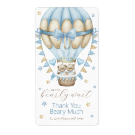 We Can Bearly Wait Twin Jongen Baby Borrel Dank Je Etiket