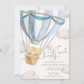 We Can Bearly Wait Twins Baby Shower Invitation Kaart (Voorkant)