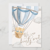 We Can Bearly Wait Twins Baby Shower Invitation Kaart (Achterkant)