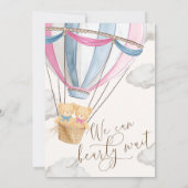 We Can Bearly Wait Twins Baby Shower Invitation Kaart (Achterkant)