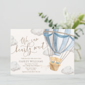 We Can Bearly Wait Twins Baby Shower Invitation Kaart (Staand voorkant)