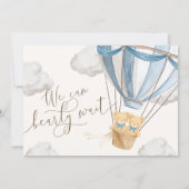 We Can Bearly Wait Twins Baby Shower Invitation Kaart (Achterkant)