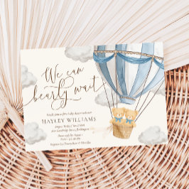 We Can Bearly Wait Twins Baby Shower Invitation Kaart