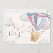 We Can Bearly Wait Twins Baby Shower Invitation Kaart (Achterkant)