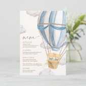 We Can Bearly Wait Twins Baby Shower Menu (Staand voorkant)